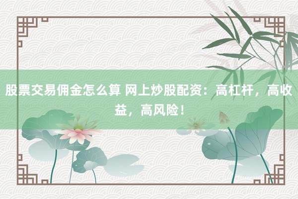 股票交易佣金怎么算 网上炒股配资：高杠杆，高收益，高风险！