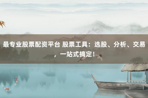 最专业股票配资平台 股票工具：选股、分析、交易，一站式搞定！