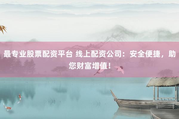 最专业股票配资平台 线上配资公司：安全便捷，助您财富增值！