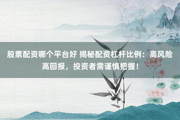股票配资哪个平台好 揭秘配资杠杆比例:高风险高回报,投资者需谨慎把握!