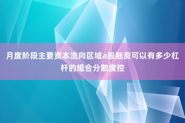 月度阶段主要资本流向区域a股融资可以有多少杠杆的组合分散度控