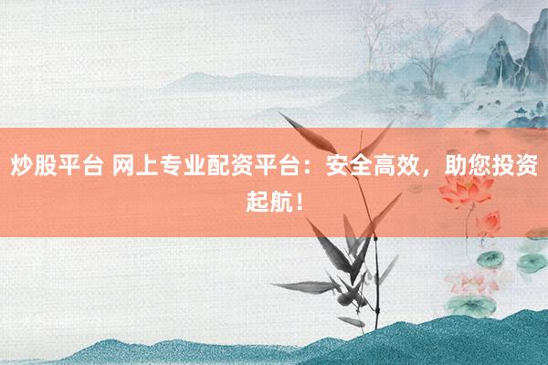 炒股平台 网上专业配资平台:安全高效,助您投资起航!