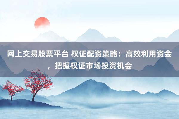 网上交易股票平台 权证配资策略：高效利用资金，把握权证市场投资机会